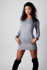 Oh So Comfy Sweater Dress - Grey