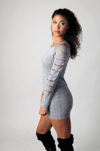 Load image into Gallery viewer, Oh So Comfy Sweater Dress - Grey